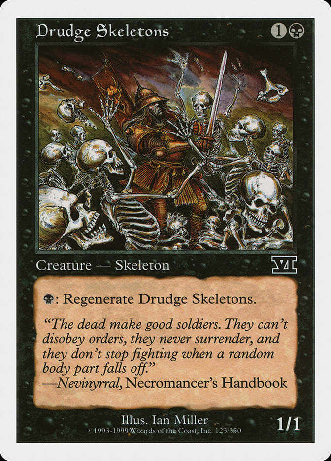 MTG Magic the Gathering Drudge Skeletons (123/351) Sixth Edition LP