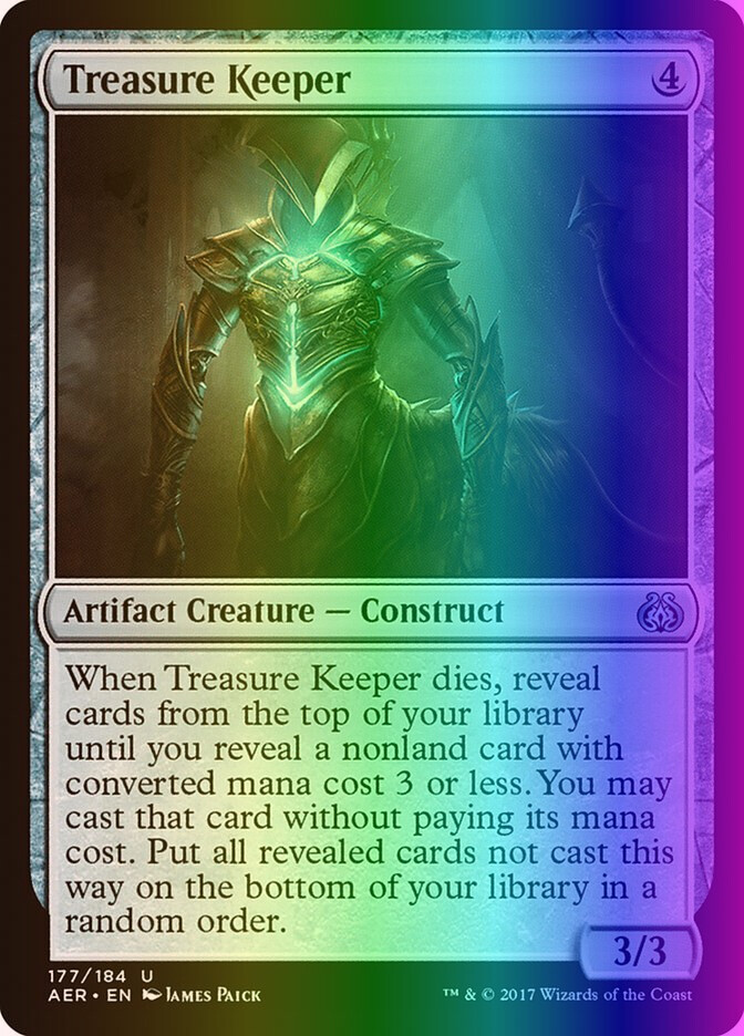 MTG Magic the Gathering Treasure Keeper (177/201) Aether Revolt LP FOIL | eBay MTG Magic the Gathering Treasure Keeper (177/201) Aether Revolt LP FOIL | eBay
