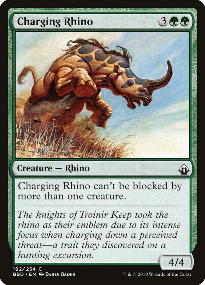 MTG Magic the Gathering Charging Rhino (192/264) Battlebond NM | eBay