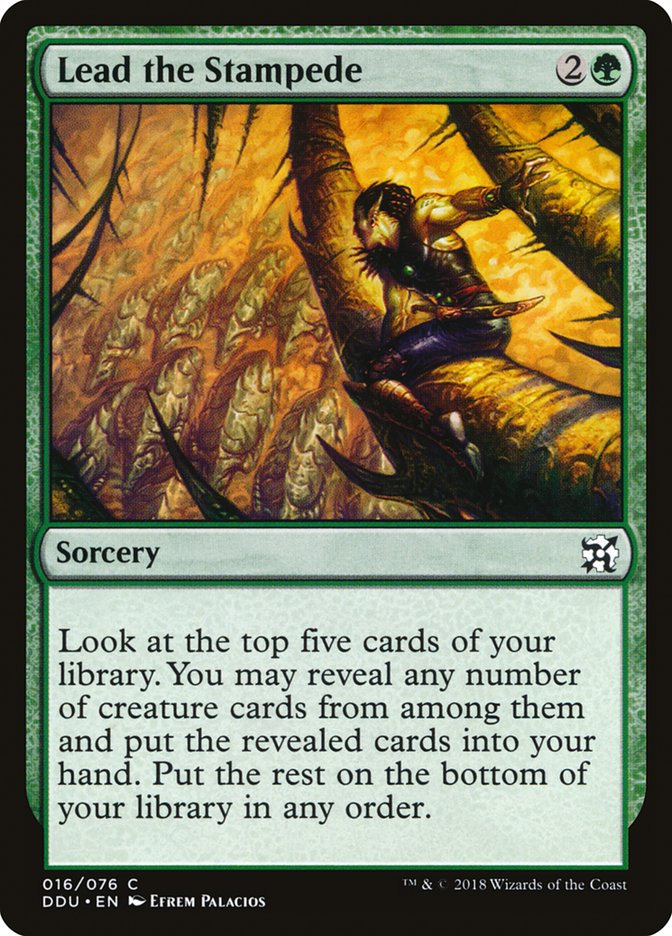 mtg d&d cards MTG Magic the Gathering Lead the Stampede (16/80) DD Elves vs. Inventors LP