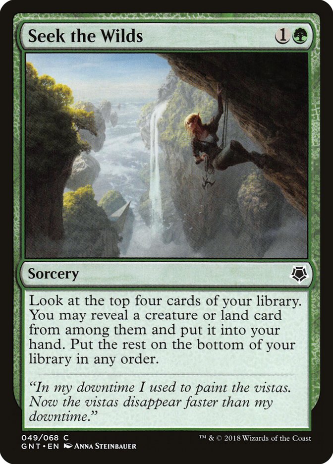 mtg seek a card MTG Magic the Gathering Seek the Wilds (49/68) Game Night NM