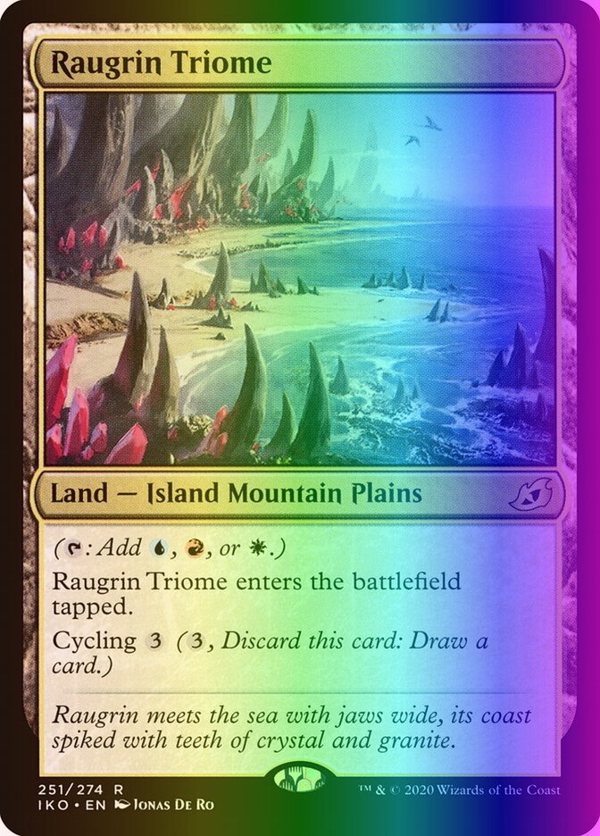Magic: The Gathering Card - Raugrin Triome (Showcase) From Ikoria Set -  Near Mint English