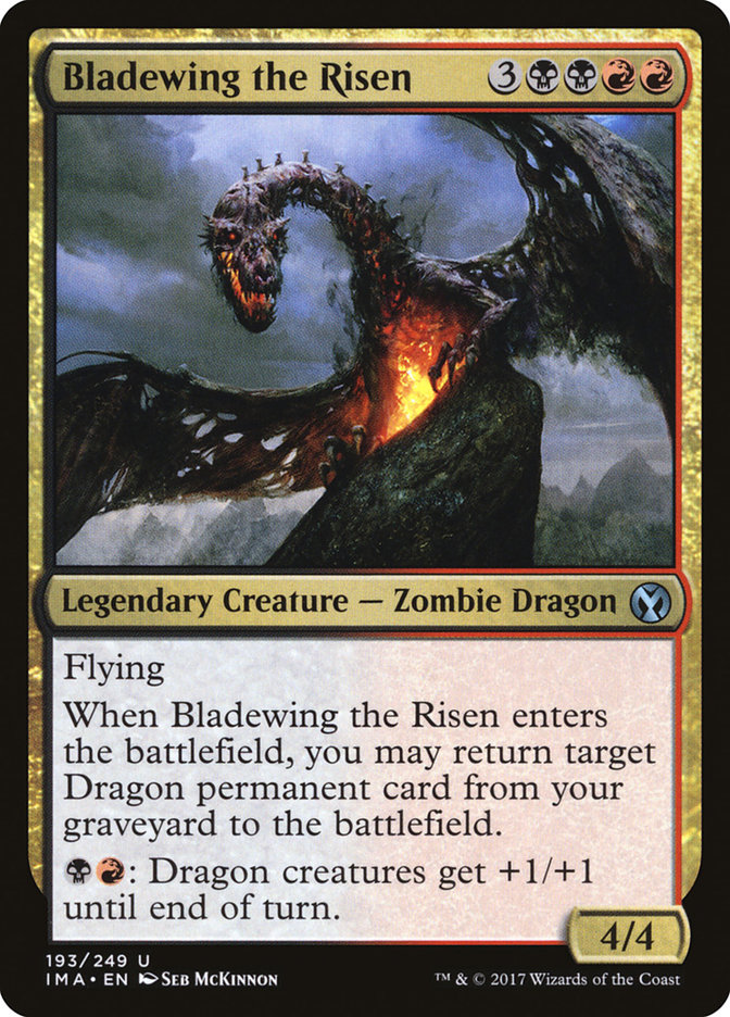 best red black cards mtg MTG Magic the Gathering Bladewing the Risen (193/256) Iconic Masters LP