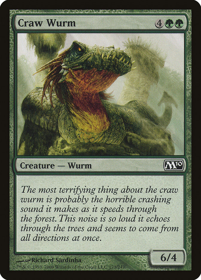 MTG Magic the Gathering Craw Wurm (173/257) Magic 2010 LP | eBay