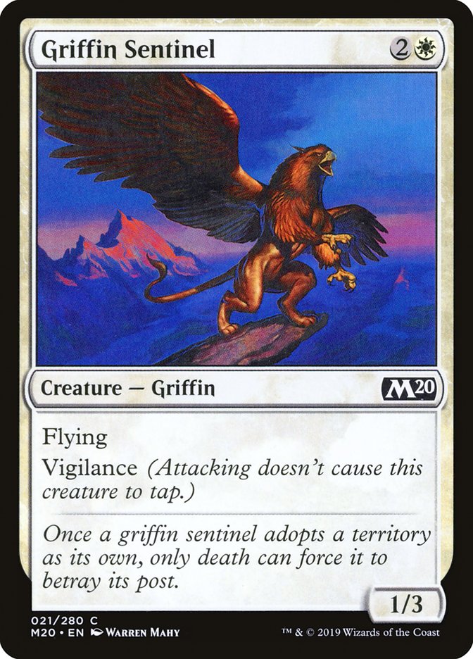 MTG Magic the Gathering Griffin Sentinel (21/357) Core Set 2020 NM | eBay MTG Magic the Gathering Griffin Sentinel (21/357) Core Set 2020 NM | eBay