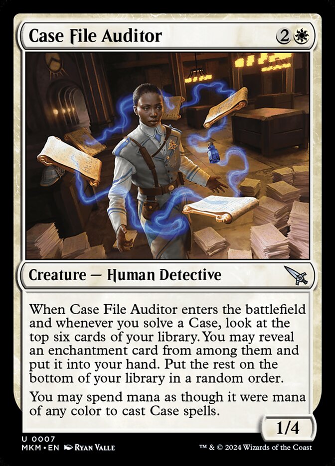 mtg case cards MTG Magic the Gathering Case File Auditor (7/499) Murders at Karlov Manor LP