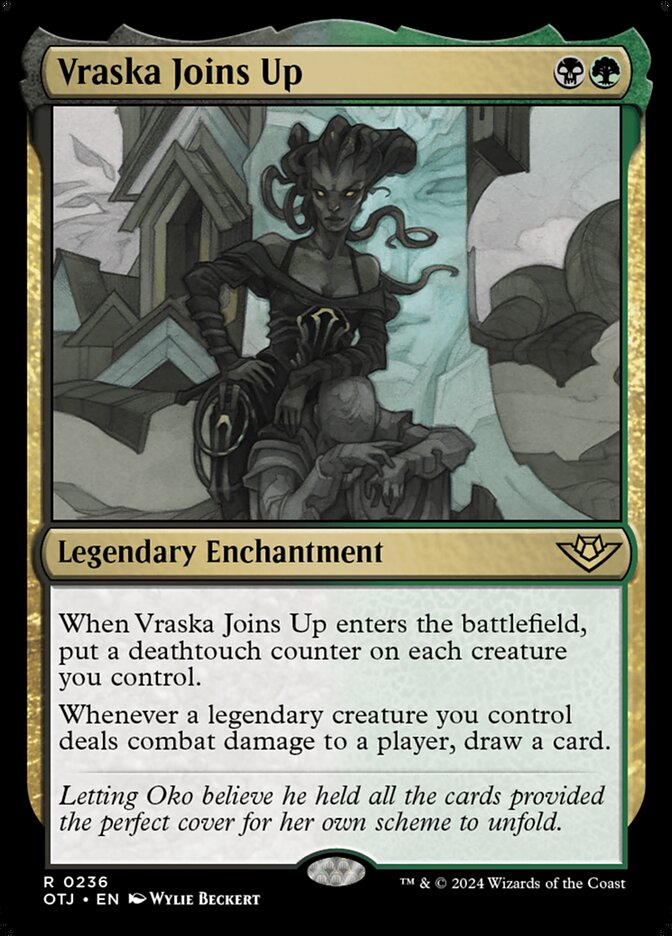 joins up cards mtg Vraska Joins Up (Extended Art) [Outlaws of Thunder Junction]