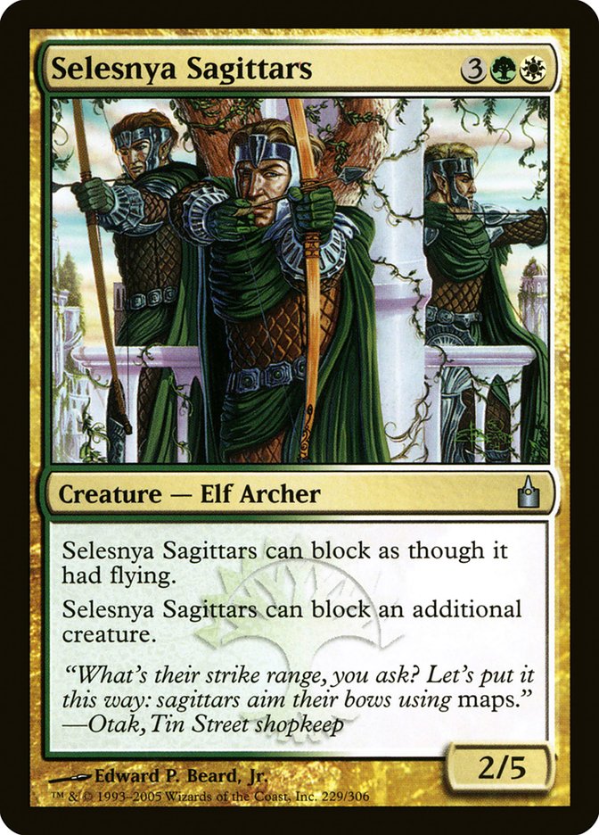 MTG Magic the Gathering Selesnya Sagittars (229/306) Ravnica City of Guilds LP MTG Magic the Gathering Selesnya Sagittars (229/306) Ravnica City of Guilds LP