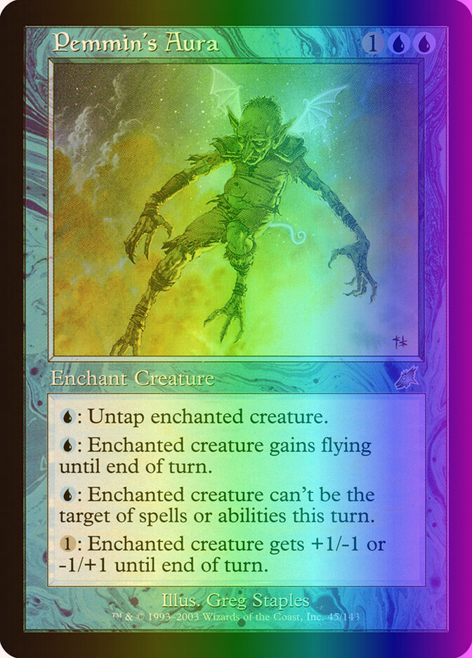 MTG Magic the Gathering Pemmin's Aura (45/143) Scourge LP FOIL | eBay