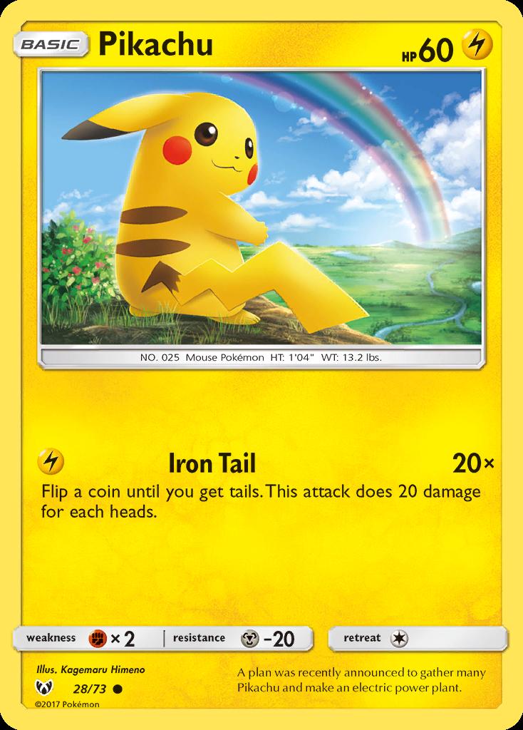 Pokemon Pikachu (28/83) Shining Legends LP REVERSE HOLO | eBay