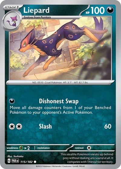Pokemon Liepard (115/279) Paradox Rift LP | eBay