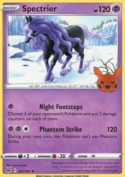 Pokemon Spectrier (Pumpkin Promo) (81pp/233) Lost Origin LP HOLO