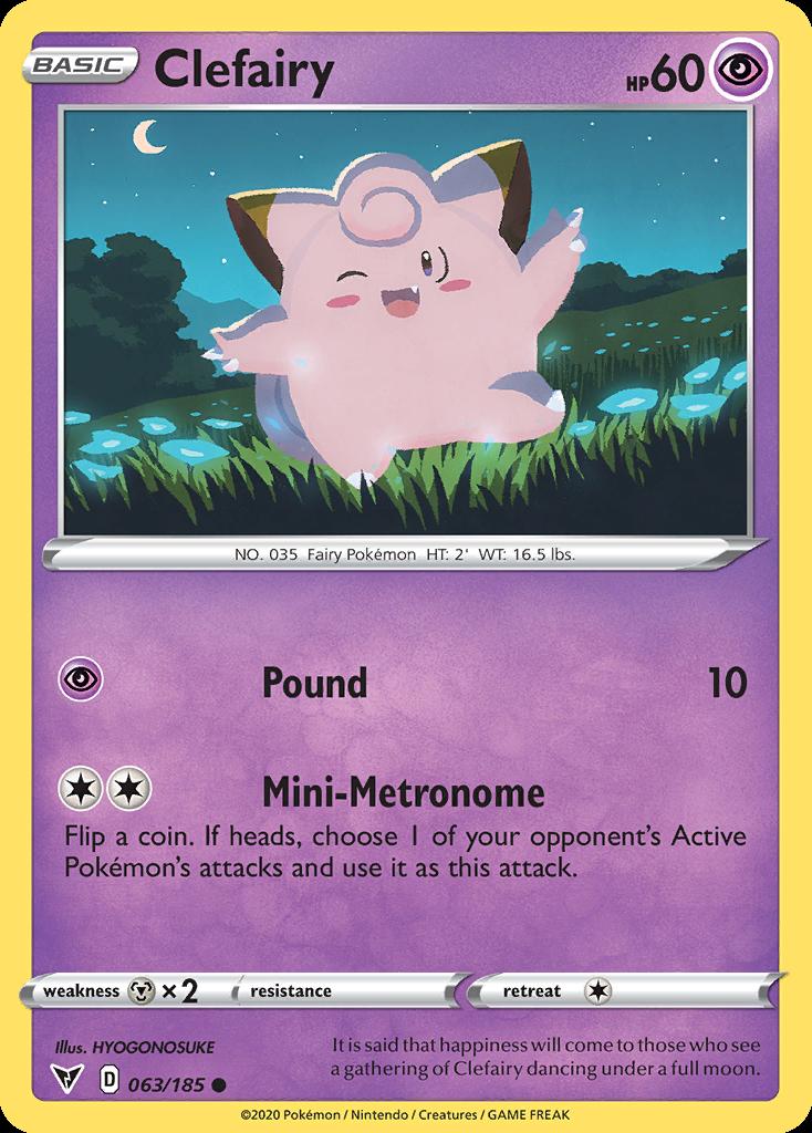 Pokemon Clefairy (63/227) Vivid Voltage LP REVERSE HOLO | eBay